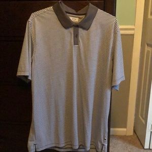 AdiPure by Adidas polo shirt gray striped in XL!